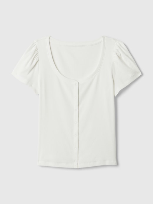 Image number 4 showing, Modern Rib Cropped Cardigan Shirt