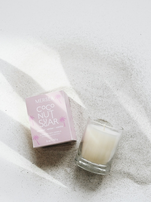 View large product image 1 of 1. Mersea Coconut Sugar Boxed Votive Candle