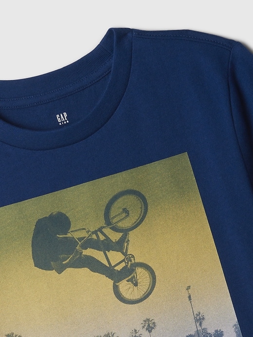 2 of 8 showing, with the color pangea blue of product Kids Graphic T-Shirt