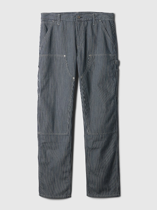 Image number 5 showing, Double-Knee Railroad Striped Carpenter Jeans