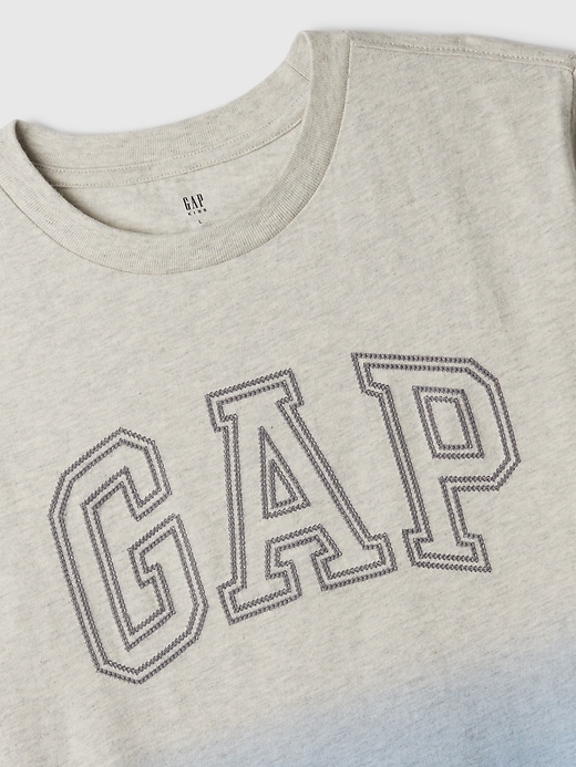 2 of 8 showing, with the color light heather grey of product Kids Logo T-Shirt