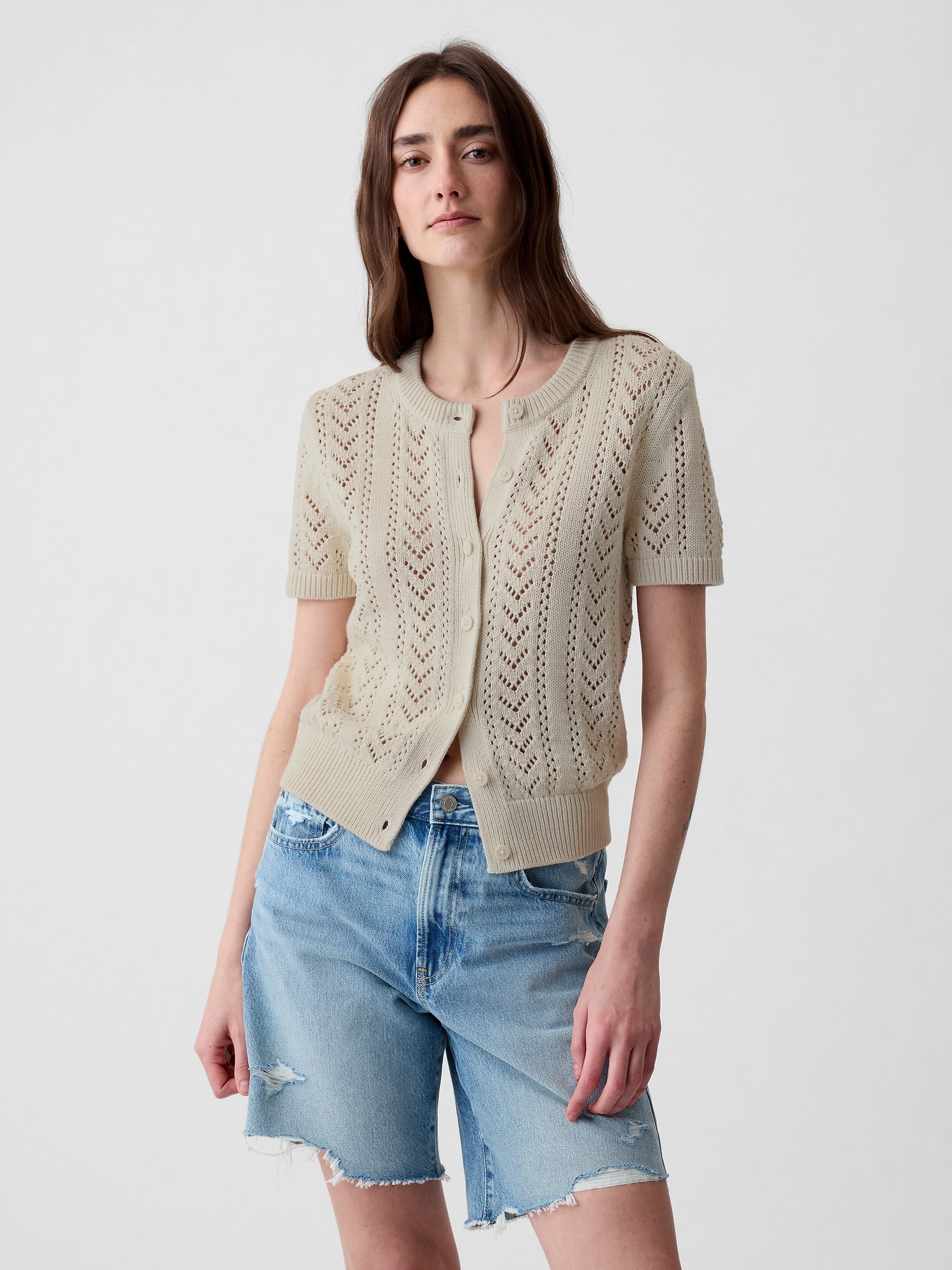 Pointelle Cardigan