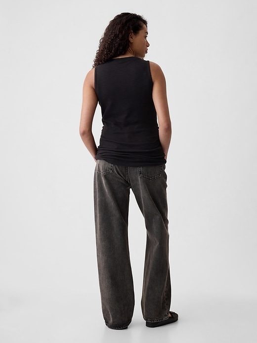 Image number 2 showing, Maternity Rib Henley Tank Top