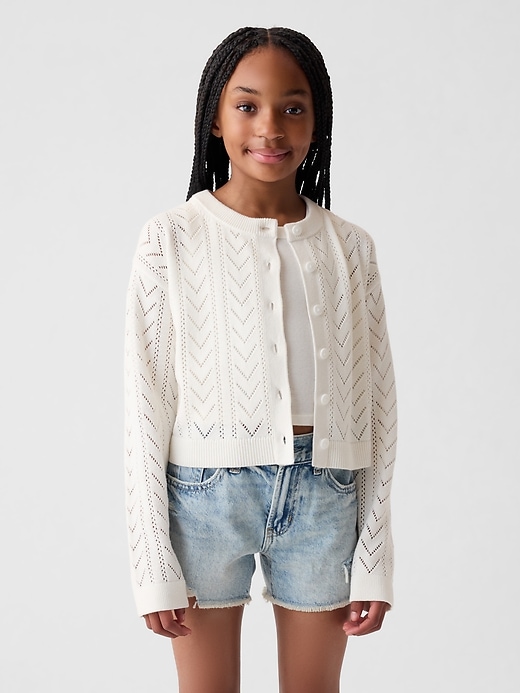 Image number 5 showing, Kids Pointelle Sweater