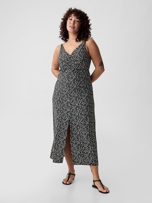 gap ruched midi dress Stretch-Crepe Ruched Midi Dress