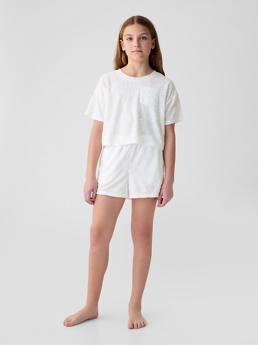 1 of 8 showing, with the color new off white of product Kids Recycled PJ Set