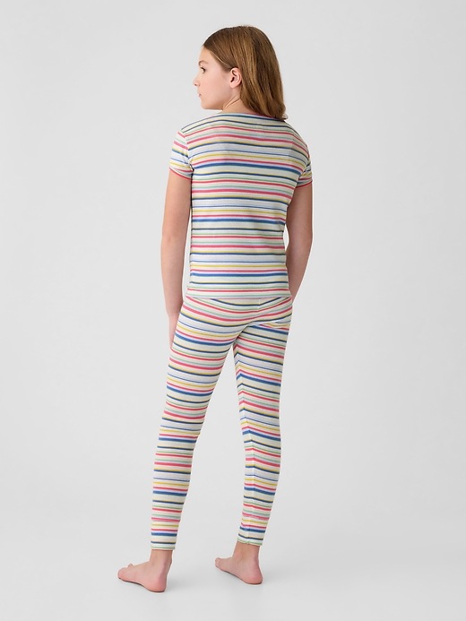 2 of 8 showing, with the color rainbow stripe of product Kids Organic Cotton PJ Set