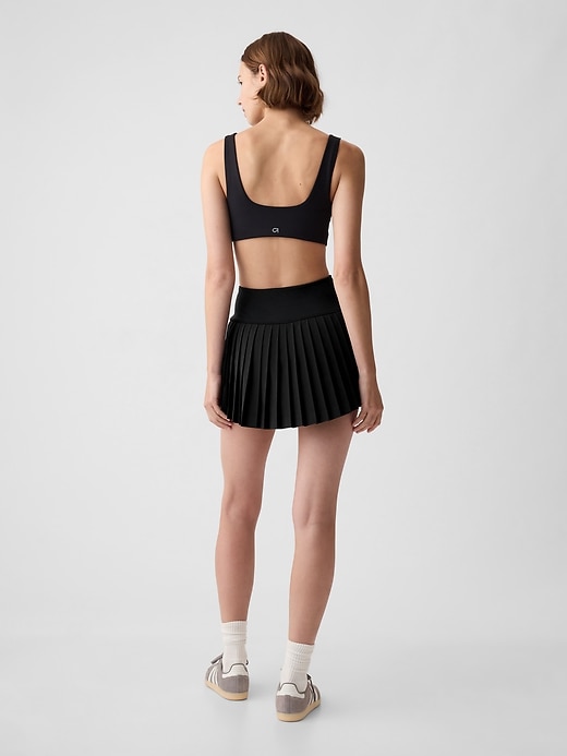 2 of 8 showing, with the color true black of product GapFit Pleated Exercise Skort