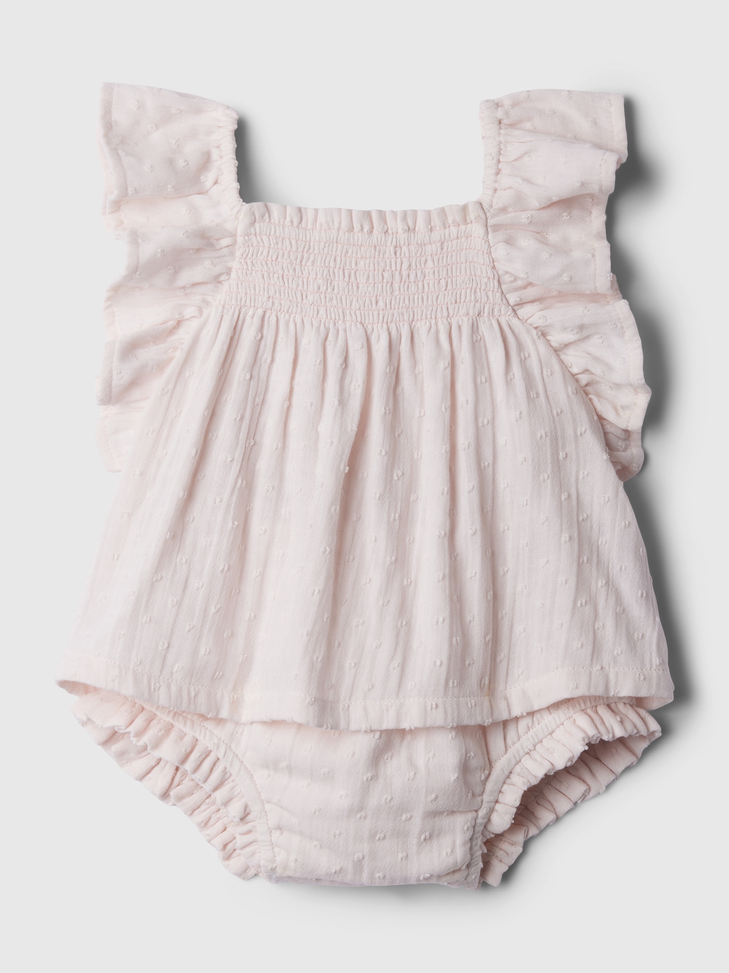 Gap Baby Flutter Outfit Set In Barely Pink