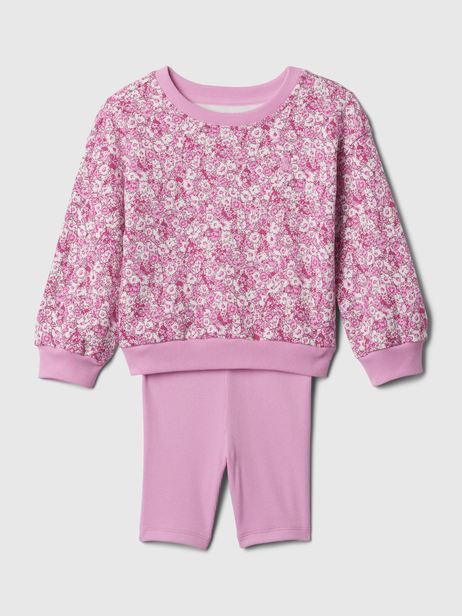 Gap Baby Two-piece Outfit Set In Pink Floral