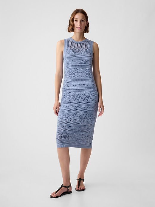 Image number 1 showing, Crochet Midi Dress