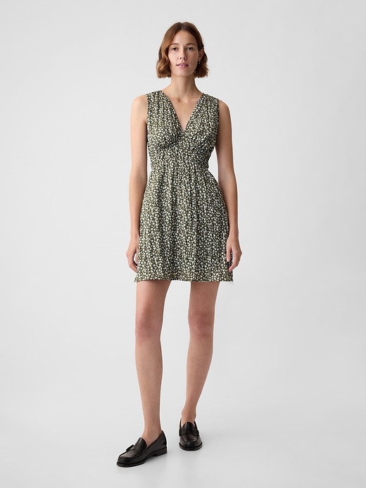 Image number 7 showing, Textured Crinkle Empire Waist Mini Dress