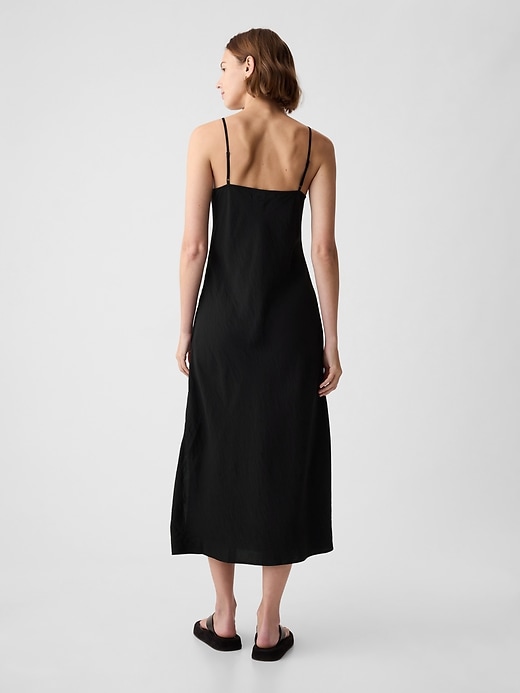 2 of 8 showing, with the color black of product Slip Midi Dress