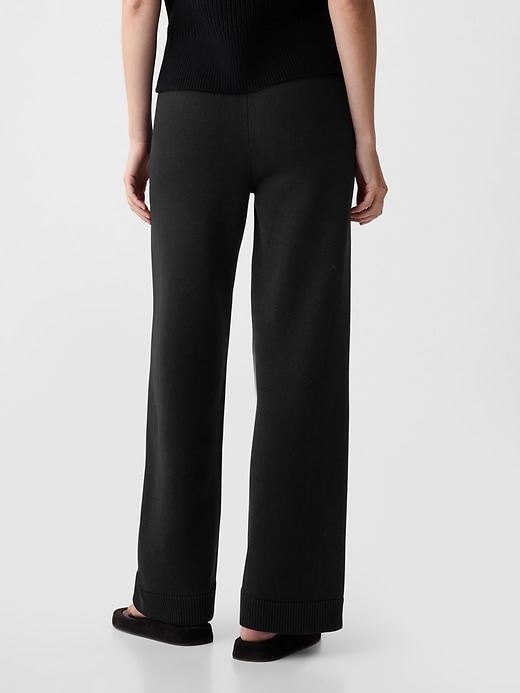 2 of 8 showing, with the color black of product Wide-Leg Sweater Pants