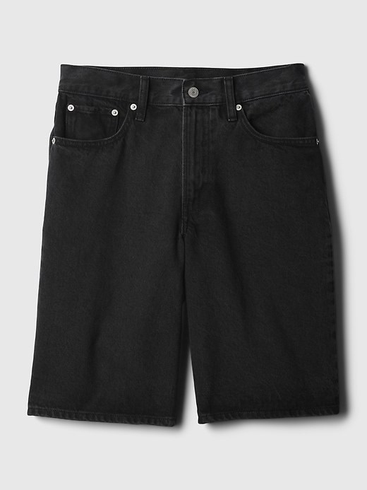 Image number 7 showing, 11.5" Mid Rise Longline Denim Shorts
