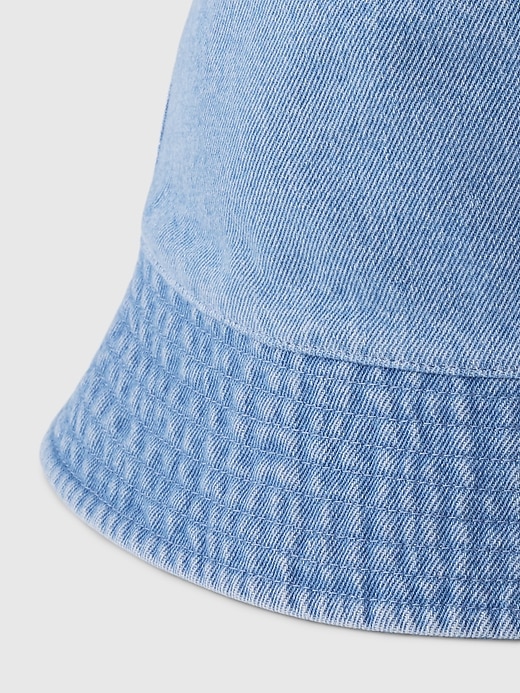 2 of 8 showing, with the color blue denim wash of product Denim Bucket Hat