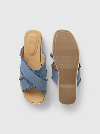 View large product image 3 of 5. Denim Espadrille Platform Sandals