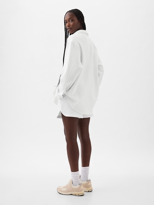 2 of 8 showing, with the color new off white of product Vintage Soft Oversized Shirt Jacket