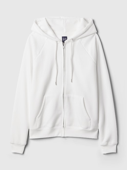 Vintage white zip up soft hoodie