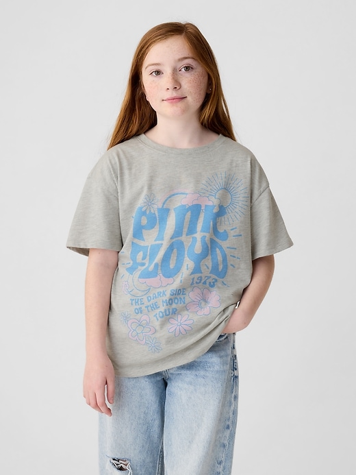 1 of 8 showing, with the color grey heather of product Kids Graphic T-Shirt
