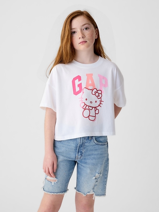 1 of 8 showing, with the color new off white of product Kids Hello Kitty Relaxed Graphic T-Shirt