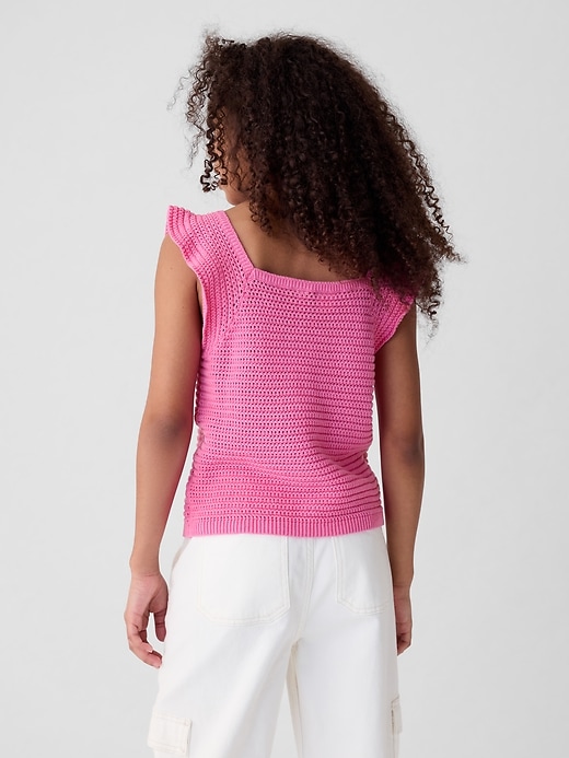 2 of 8 showing, with the color indie pink of product Kids Crochet Top