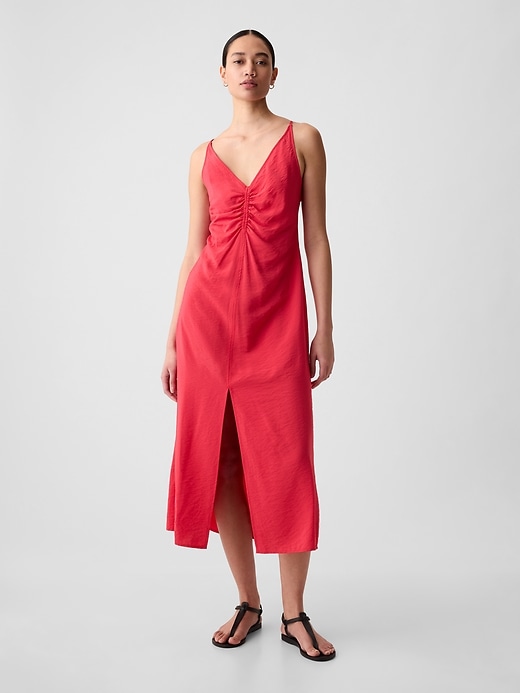 Image number 8 showing, Ruched Slip Midi Dress