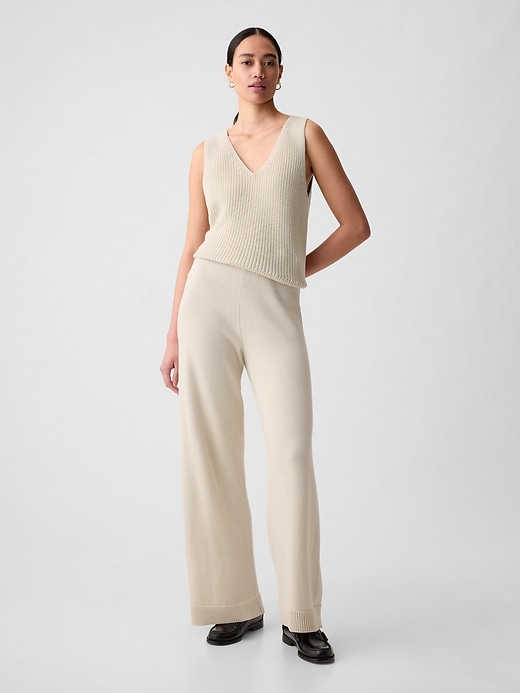 1 of 8 showing, with the color chino of product Wide-Leg Sweater Pants