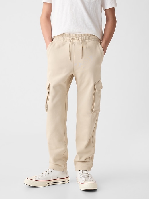 2 of 8 showing, with the color beige of product Kids Cargo Pants