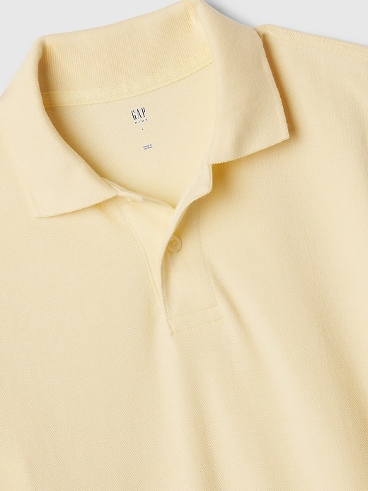 2 of 8 showing, with the color maize of product Kids Pique Polo Shirt