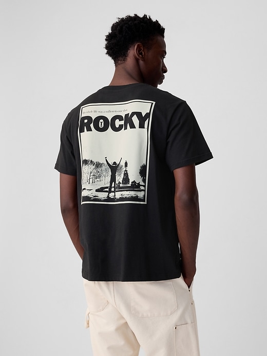 2 of 8 showing, with the color black of product Rocky Graphic T-Shirt