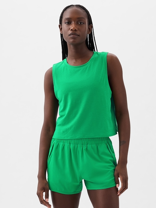 Image number 1 showing, GapFit Breathe Crop Muscle T-Shirt