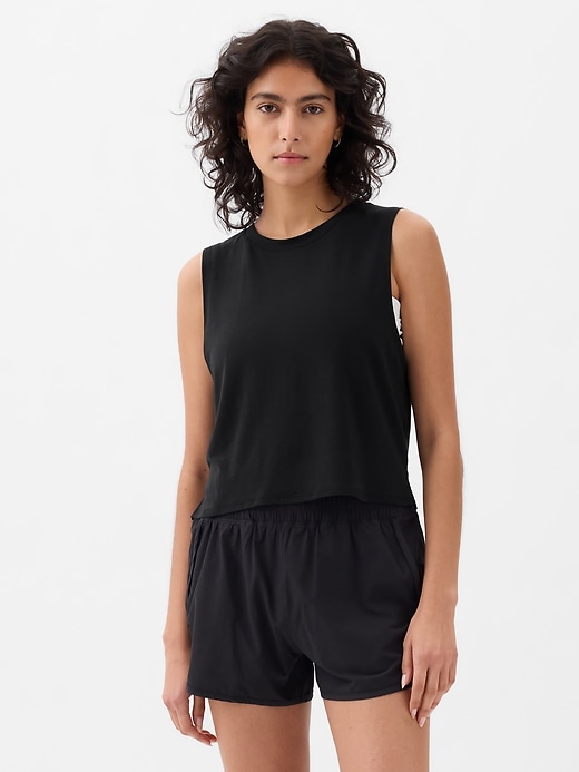 Image number 1 showing, GapFit Breathe Cropped Muscle T-Shirt