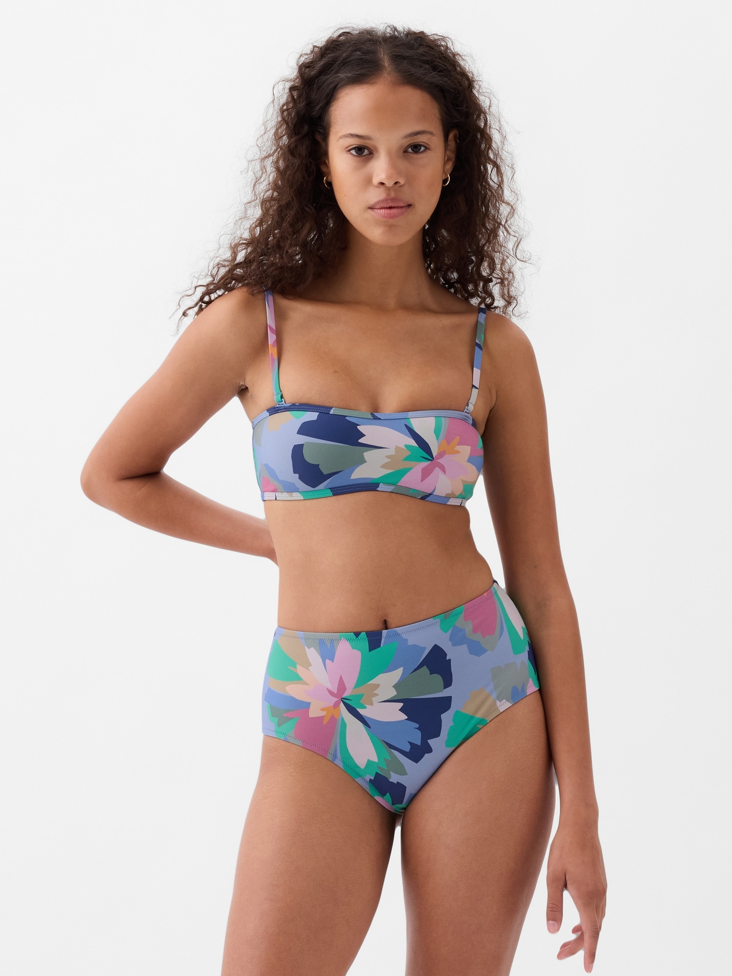 Shop Gap Bandeau Bikini Top In Multi Color Floral