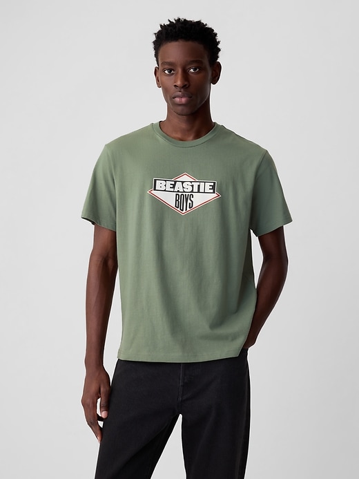 1 of 8 showing, with the color laurel wreath green of product Beastie Boys Graphic T-Shirt