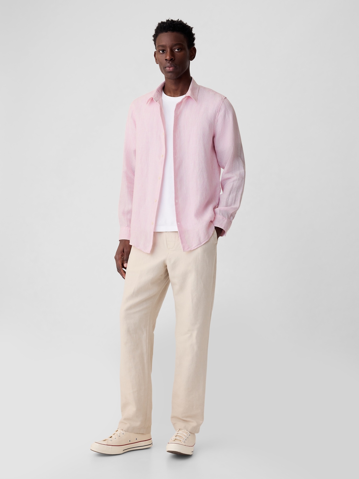 Gap mens linen shirt deals