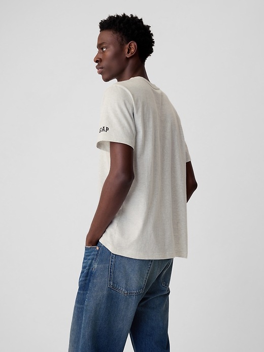 2 of 8 showing, with the color pale heather grey of product Gap × Disney Mickey Mouse Graphic T-Shirt