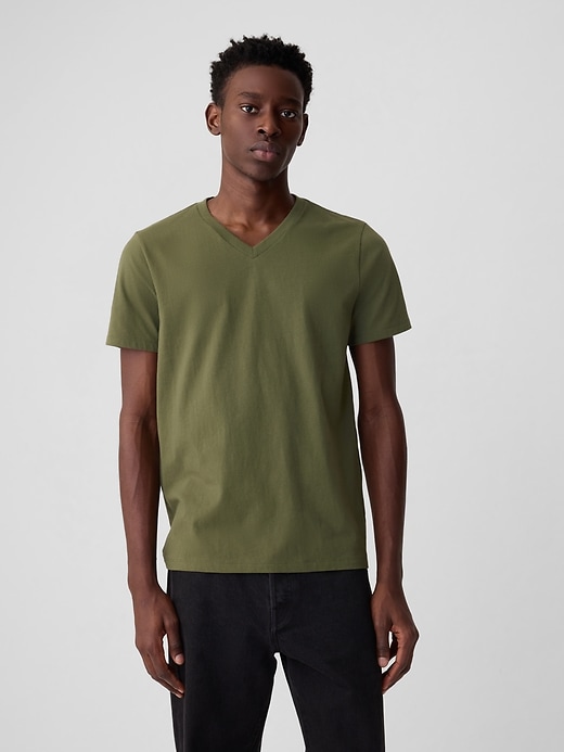Image number 1 showing, Cotton Classic V T-Shirt