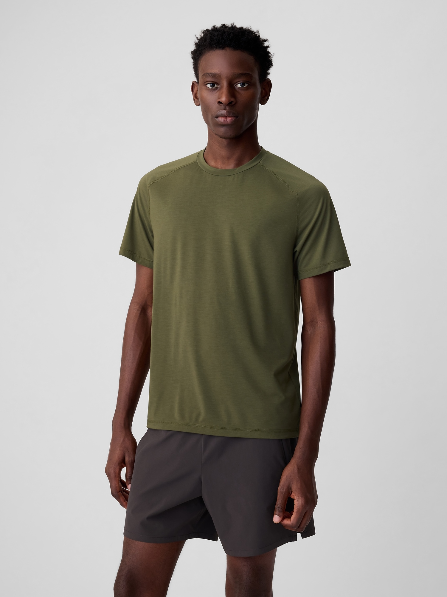 Gap Fit Active T-shirt In Army Jacket Green