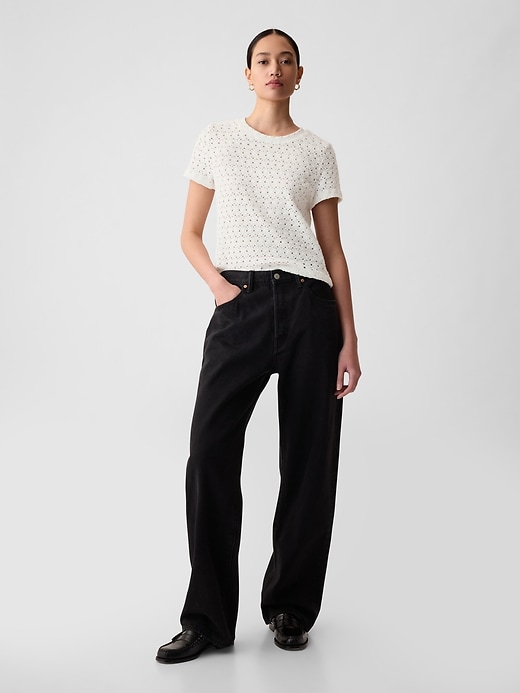 Image number 3 showing, Lace Cropped T-Shirt