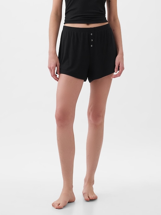 Image number 1 showing, Mini Rib PJ Shorts