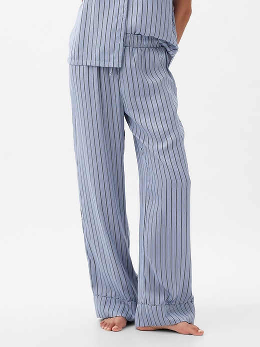 1 of 8 showing, with the color blue stripe of product Satin PJ Pants