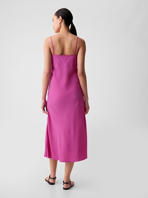 2 of 8 showing, with the color budding pink lilac of product Slip Midi Dress