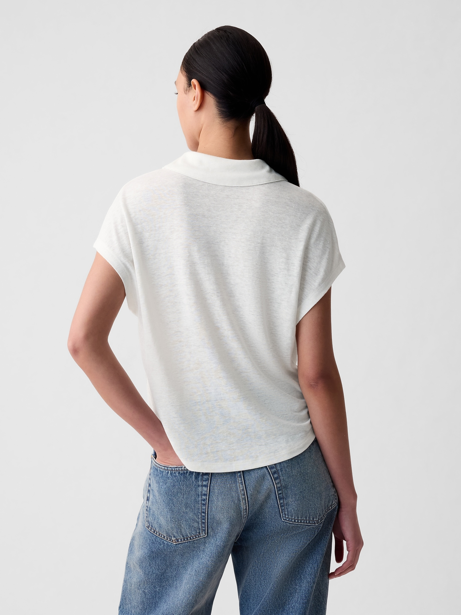 LinenBlend Polo Shirt Gap