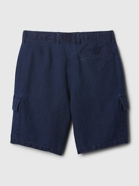 8" Linen-Cotton Cargo Shorts