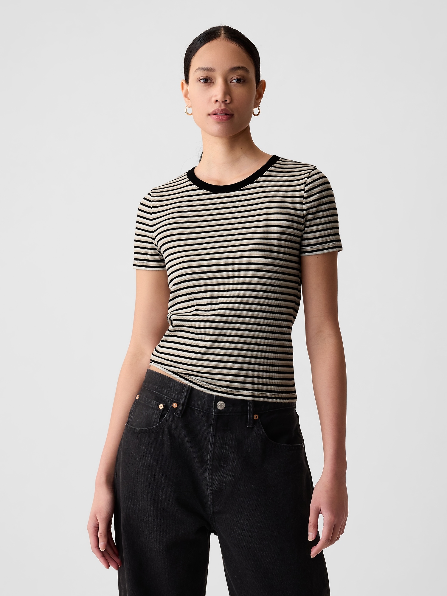 Modern Rib Cropped T-Shirt