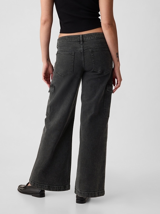 Image number 6 showing, Low Rise Stride Wide-Leg Cargo Jeans