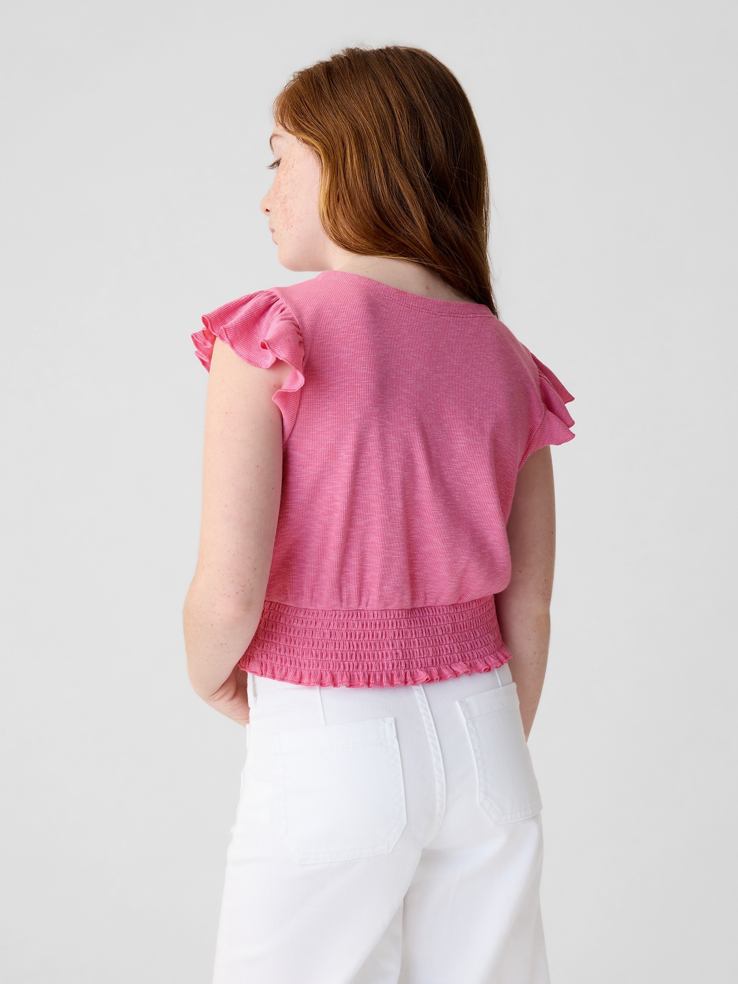 Child 3/4 Sleeve Mesh Wrap Top