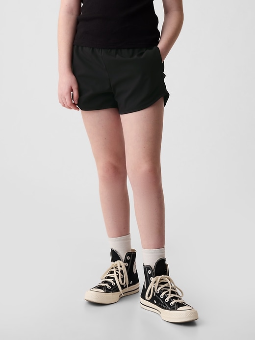 2 of 8 showing, with the color black of product Kids Running Shorts