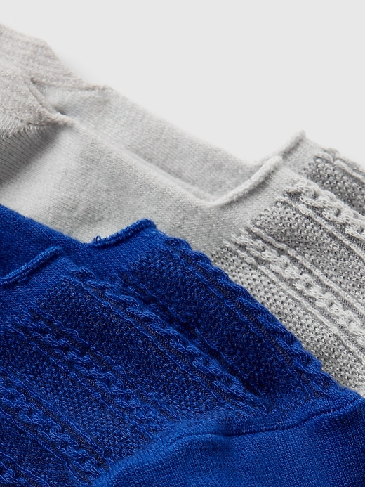 2 of 8 showing, with the color blue & grey of product No-Show Socks (2-Pack)